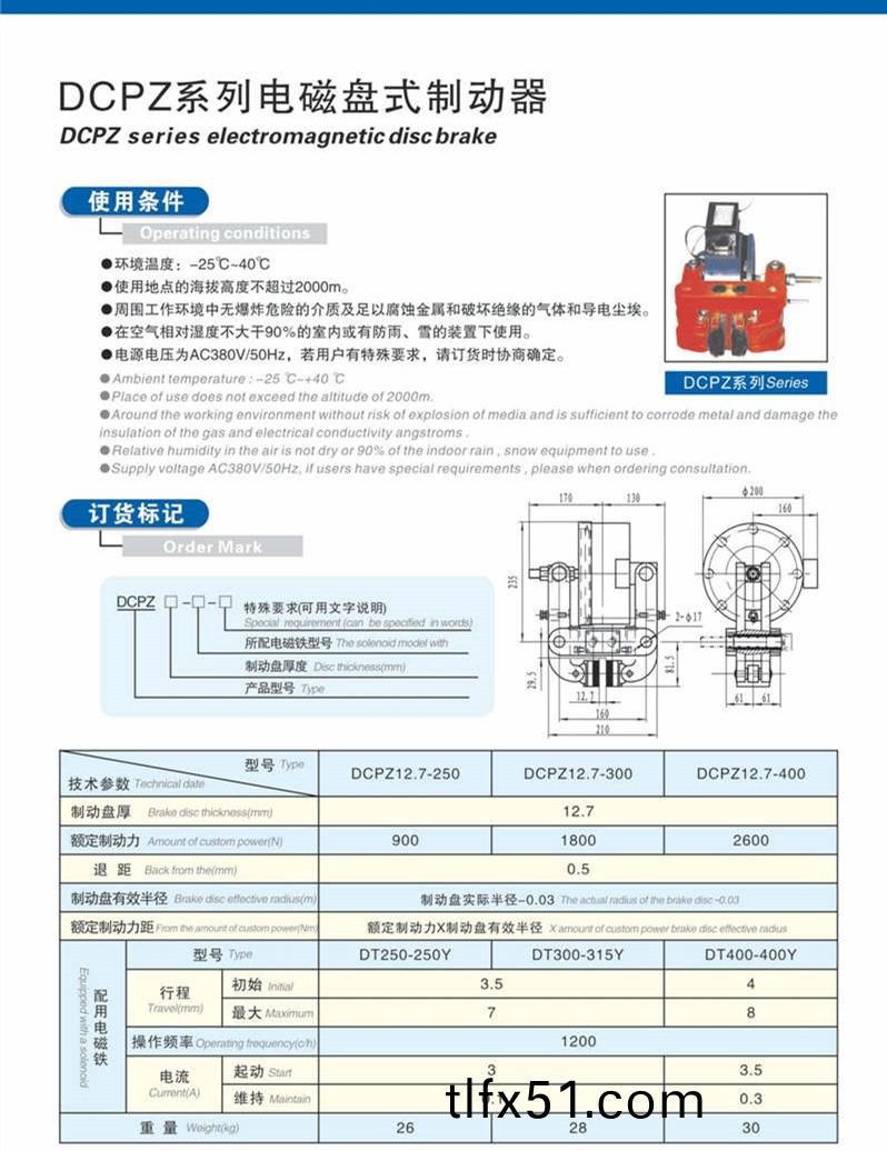 DCPZ12.7電(dian)磁(ci)鉗盤式製動(dong)器(qi)